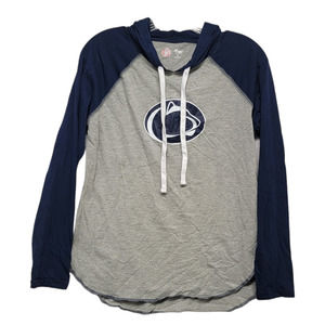 4her by Carl Banks Penn State Nittany Lion Hoodie Navy Gray Size M
